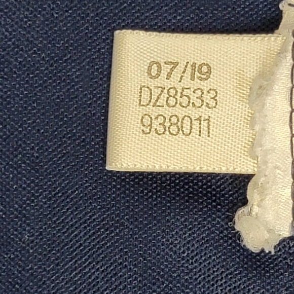 adidas Golf Polo Plaid Key Mens Short Sleeve Collegiate Navy Size XXL - Picture 7 of 12